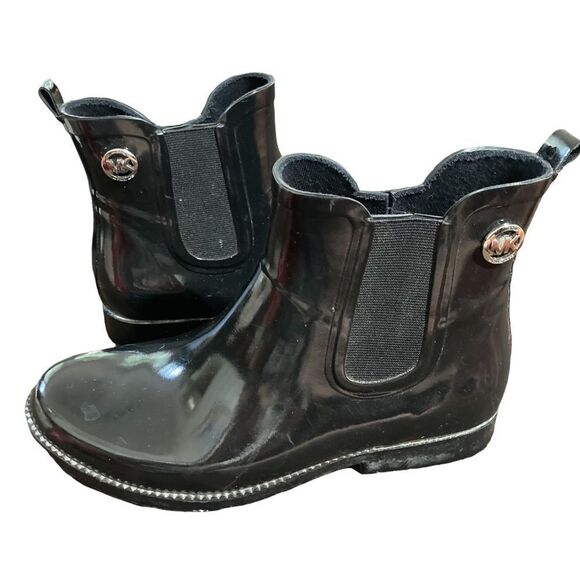 Michael Kors Rubber Chelsea Rain Ankle Boots / SZ: 8 - Picture 1 of 7